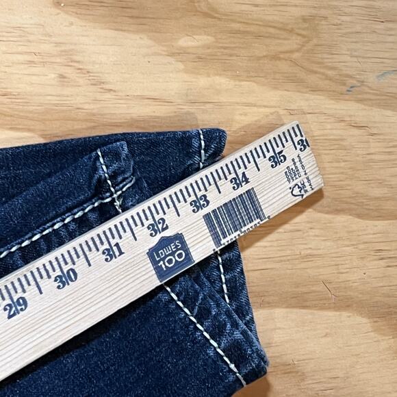 Axe & Crown Boot Fit Denim Jeans Men 38x32 Dark Wash Flap Pocket Contrast Stitch - Picture 14 of 14